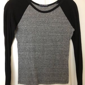Cropped black and grey long sleeve
